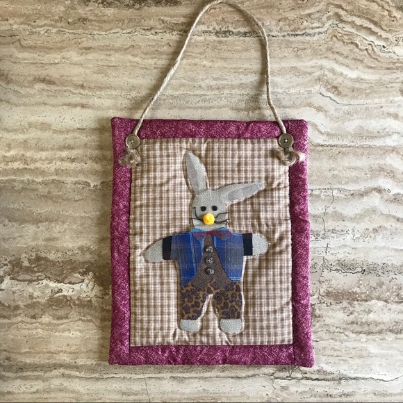 Rabbit / Bunny Handmade Wall Hanging - Picture 1 of 6